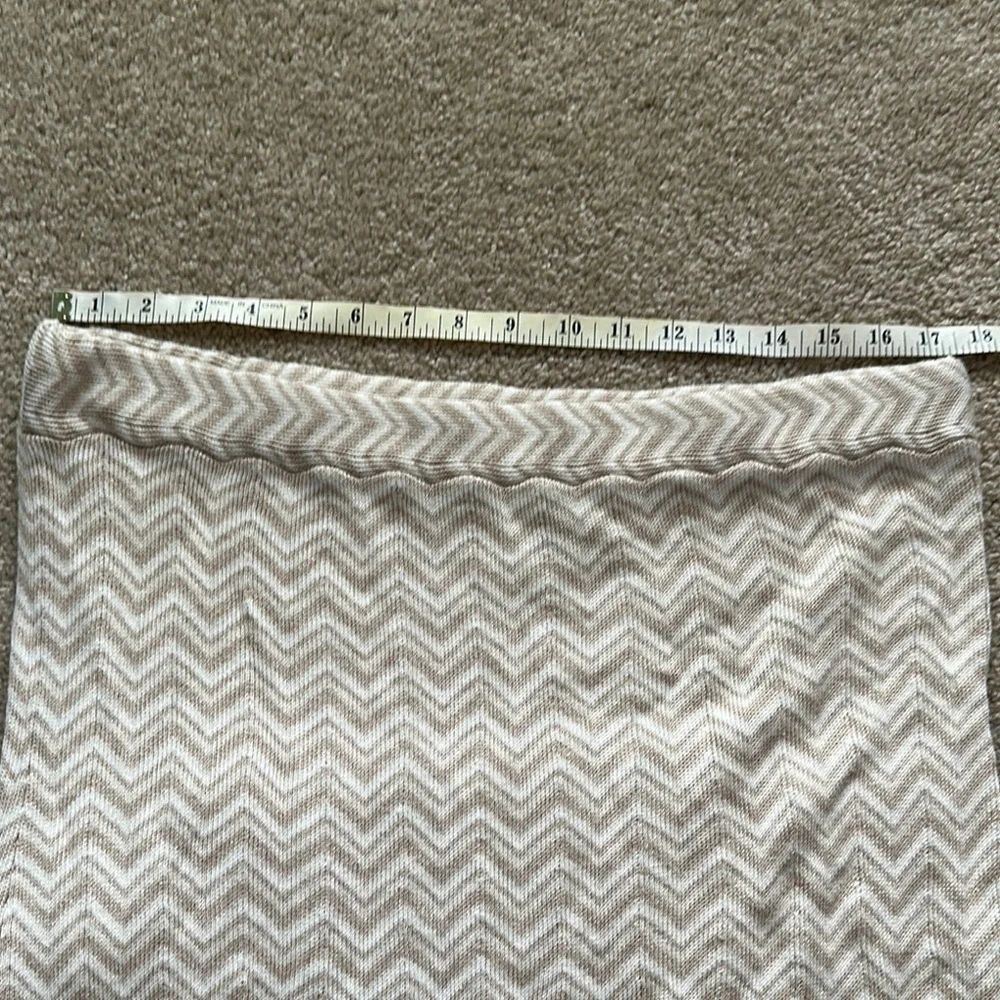 Moda International Vintage Knit Cotton Blend Chevron Print Maxi Skirt Women’s XL